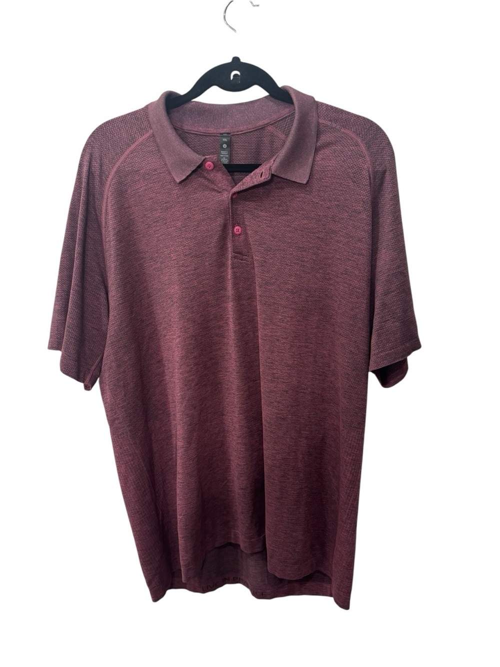 Lululemon Maroon Metal Vent Tech Polo Shirt 2.0 men’s size 2X